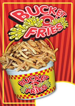 Bucket-O-Fries A-Frame Sign